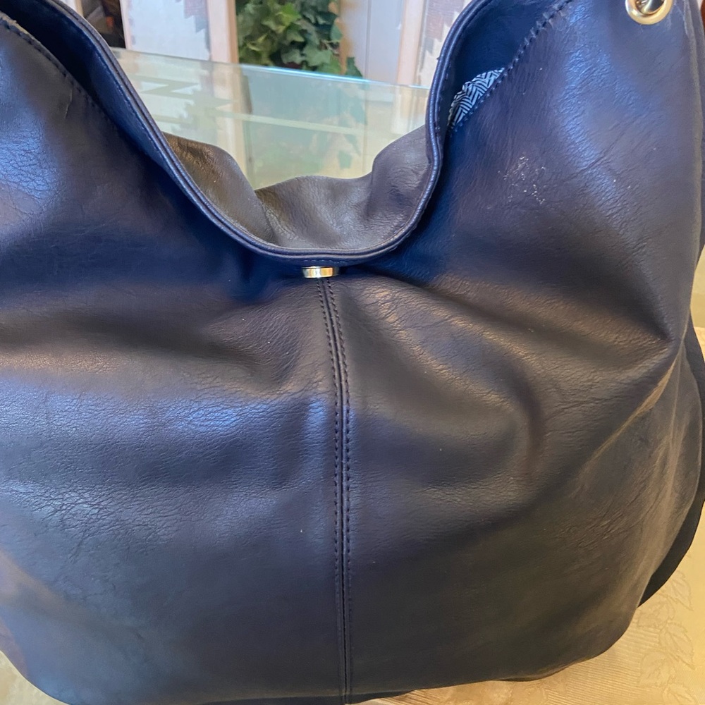 Navy Blue Bag Hobo Style - Picture 3 of 6